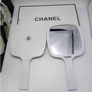 CHANEL White Hand Held Mirror 🪞 NIB